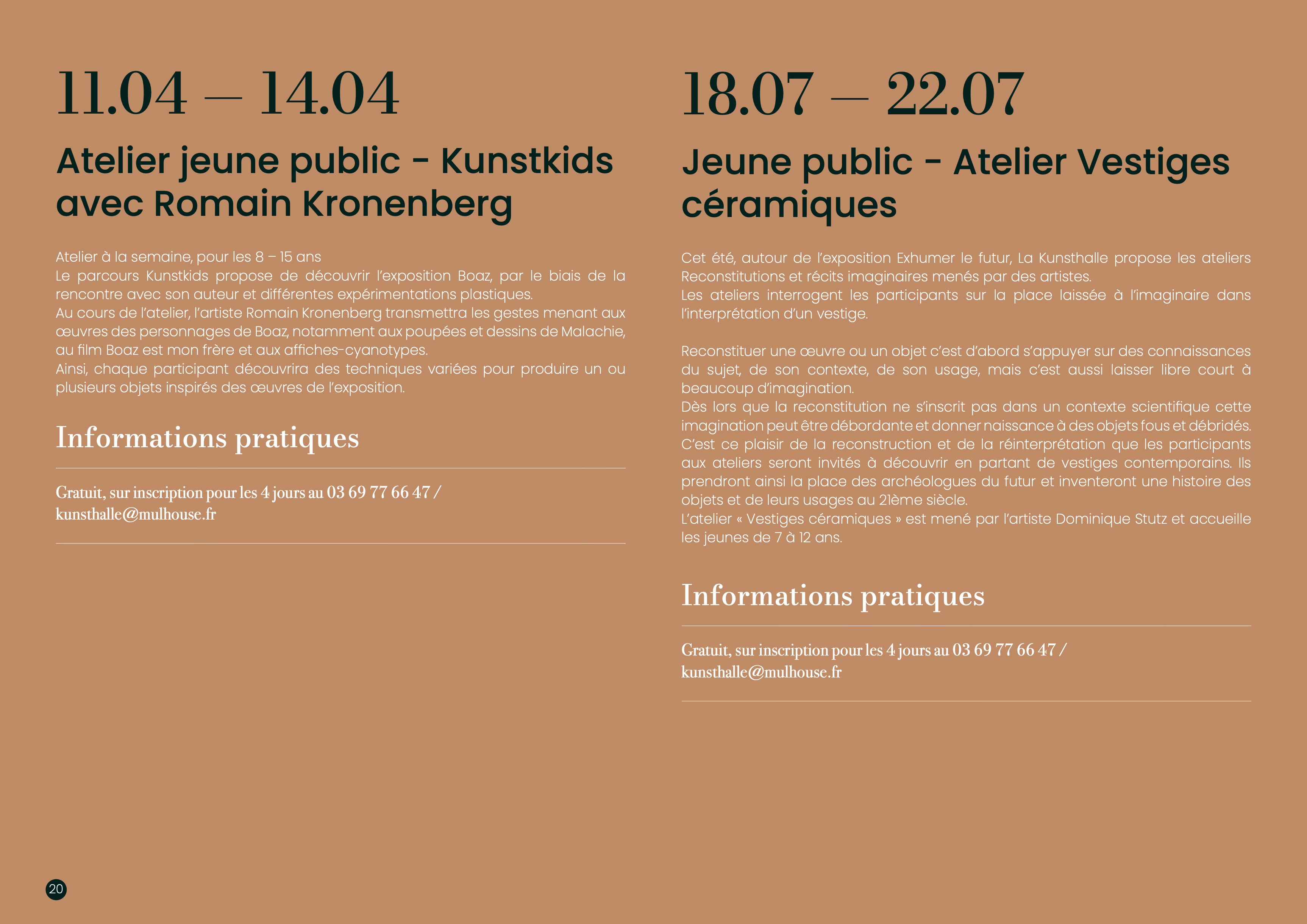 Slide de l'exposition de Kunsthalle numéro 22